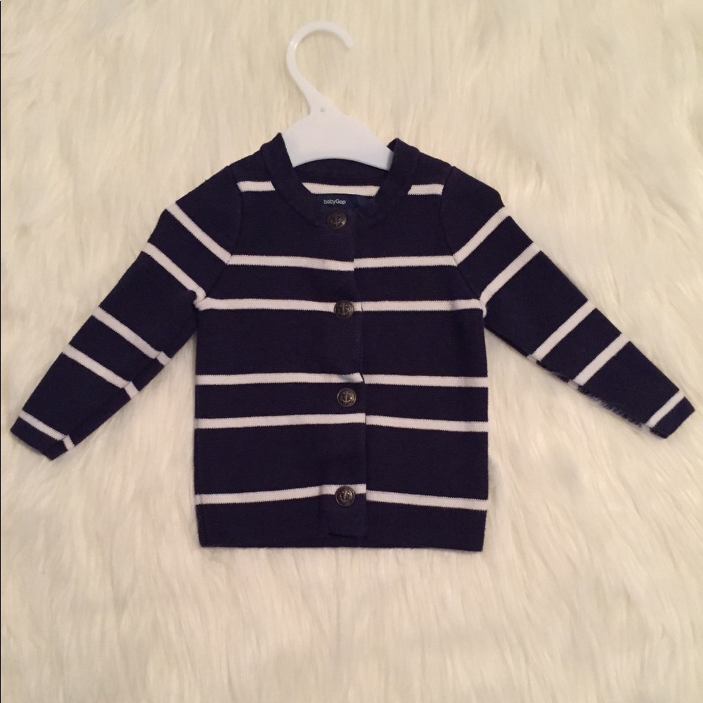 Baby GAP Navy Blue Striped Coat/Blazer